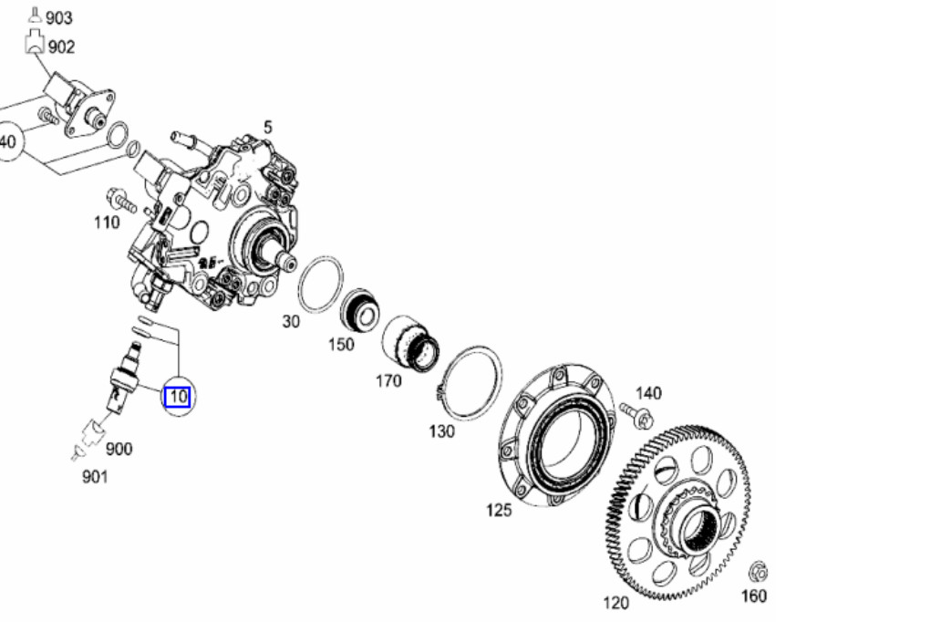 W 205 C200 Kraftstofftemperatursensor