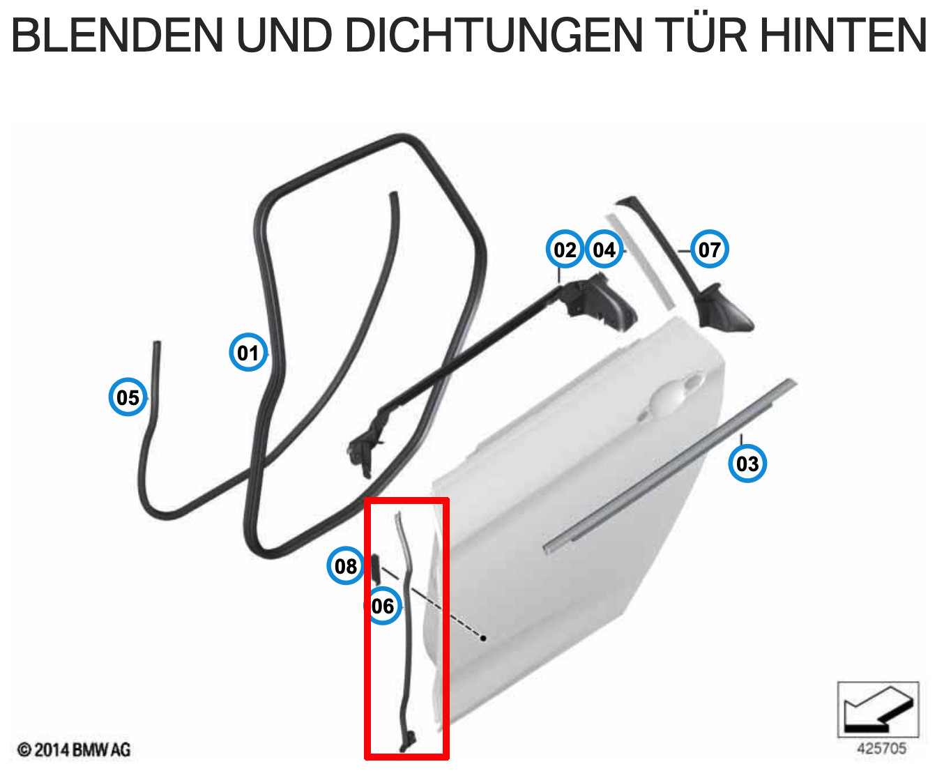 Fugendichtung B-Säule links wechseln