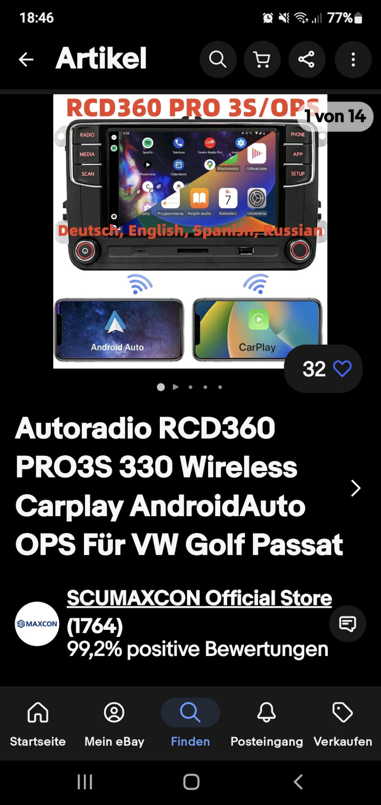 Golf 6 Radio mit DAB+ und evt mit Android car play.