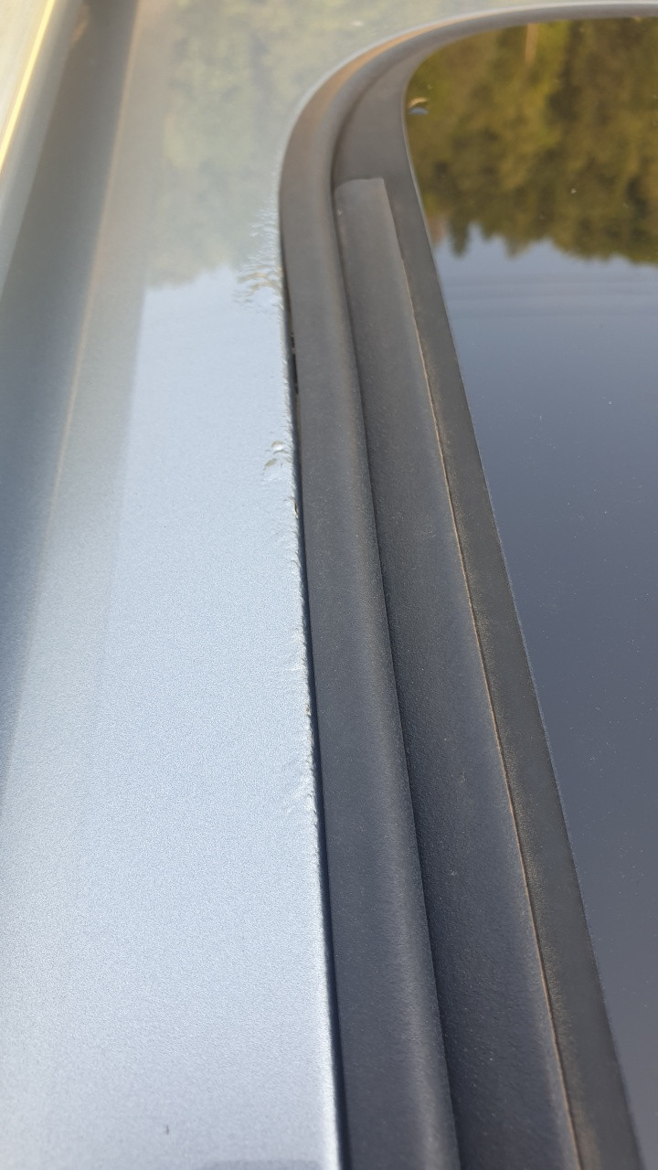 PANORAMADACH - Rostblasen entlang der Gummieinrandung