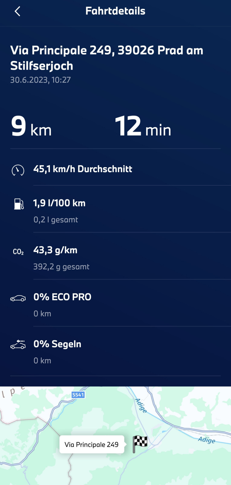 My BMW-App: Meine Fahrten