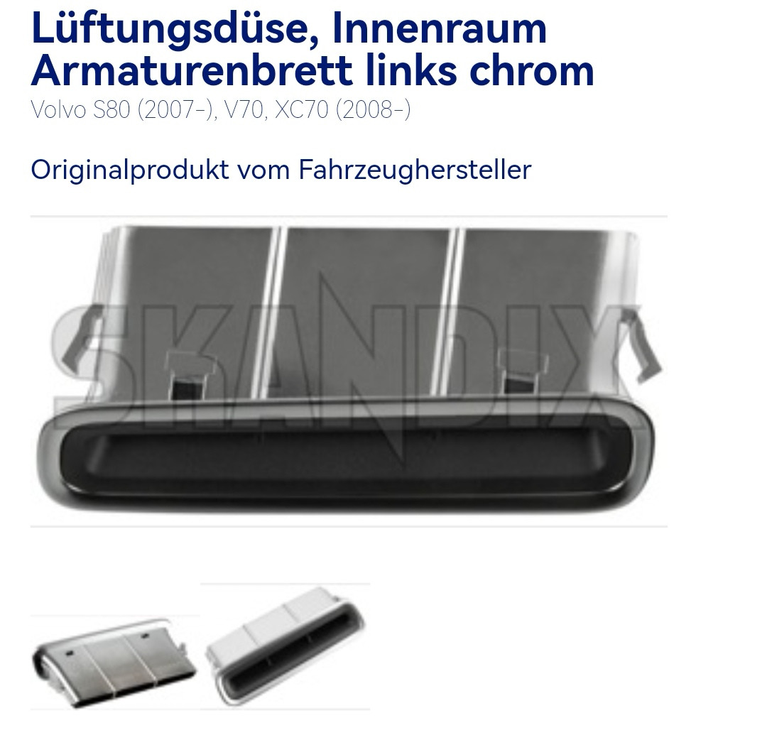 Armaturenbrett Lüftungsschlitz oben links gebrochen - wie Ausbau