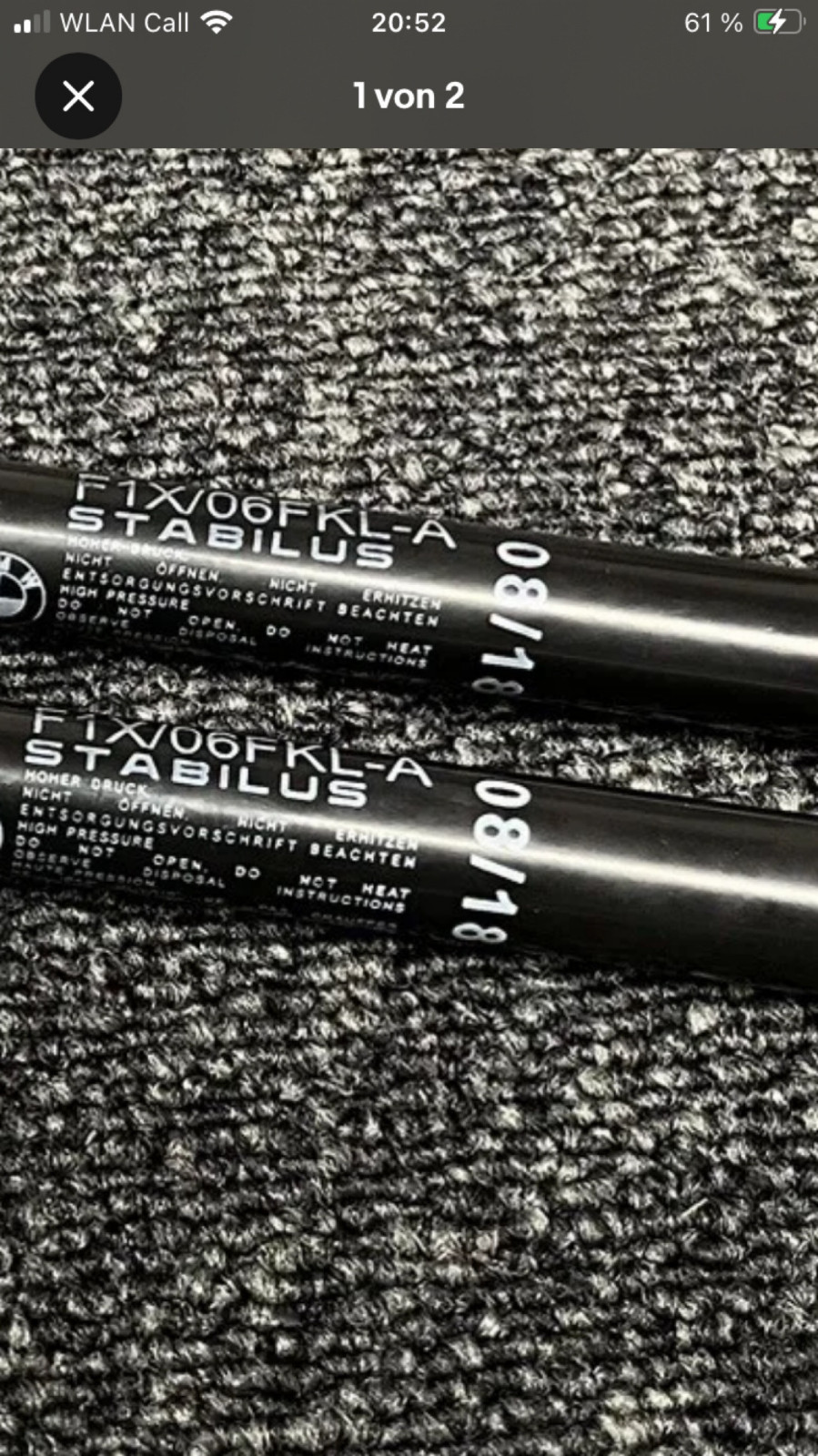 Kein TÜV wg Gasdruckdämpfer Motorhaube