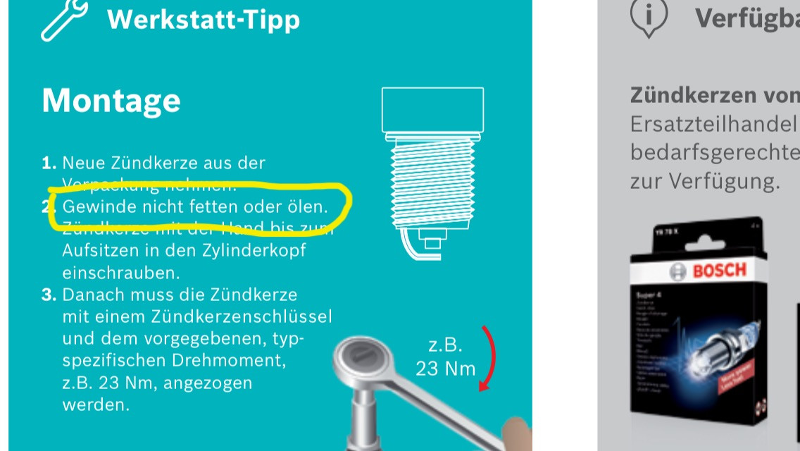 Zündkerzenwechsel