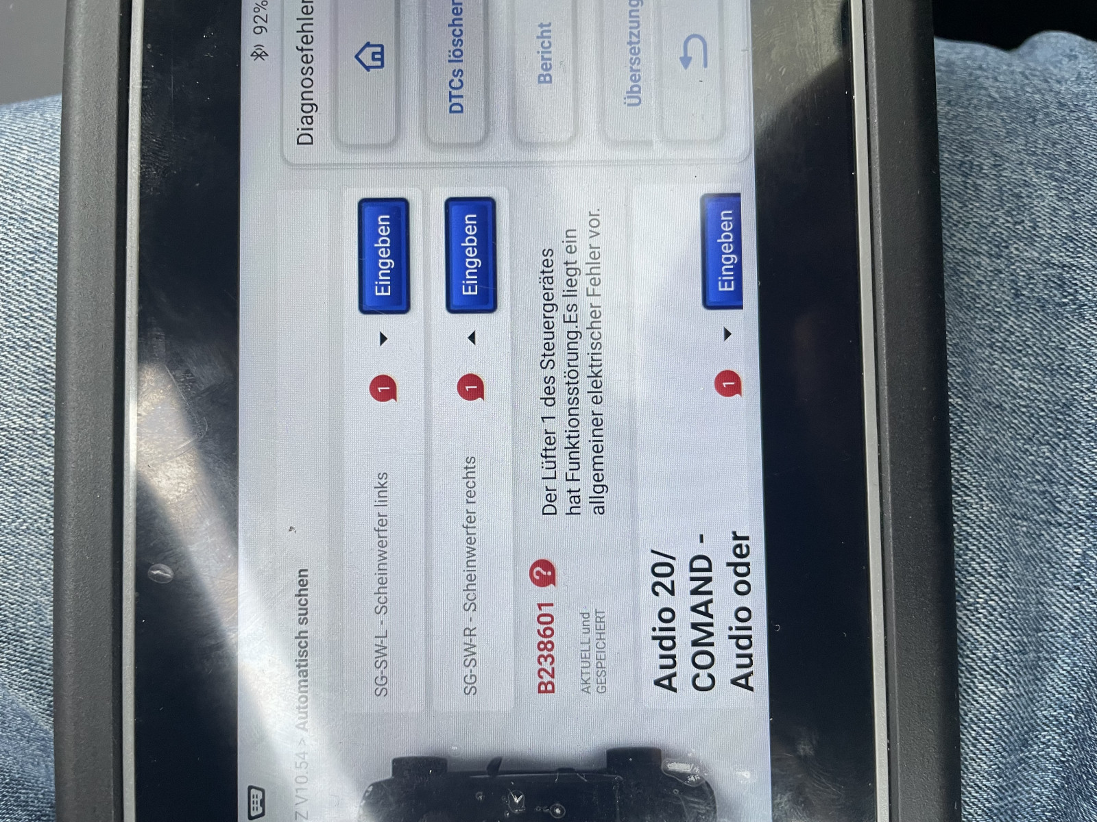 W176 Scheinwerfer B238601 Fehler