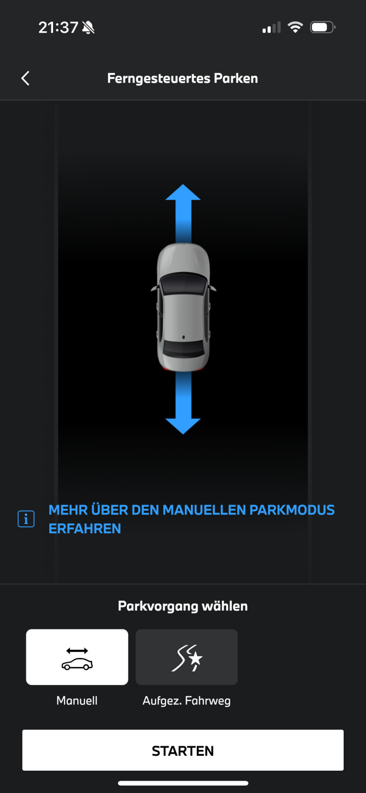 Parking Assistant Professional - Steuerung via App