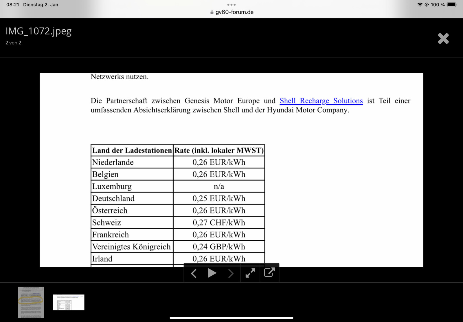 Genesis > Laden mit Shell Recharge > Höhere Preise bei IONITY ab 2024