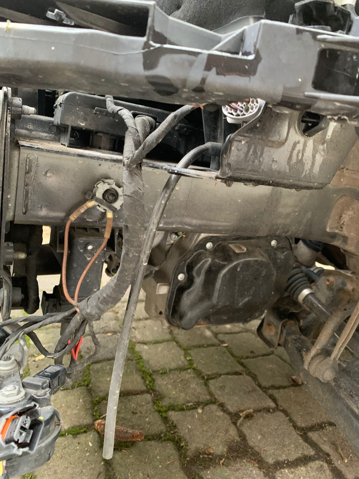 Schlauch unterm linken Kotflügel