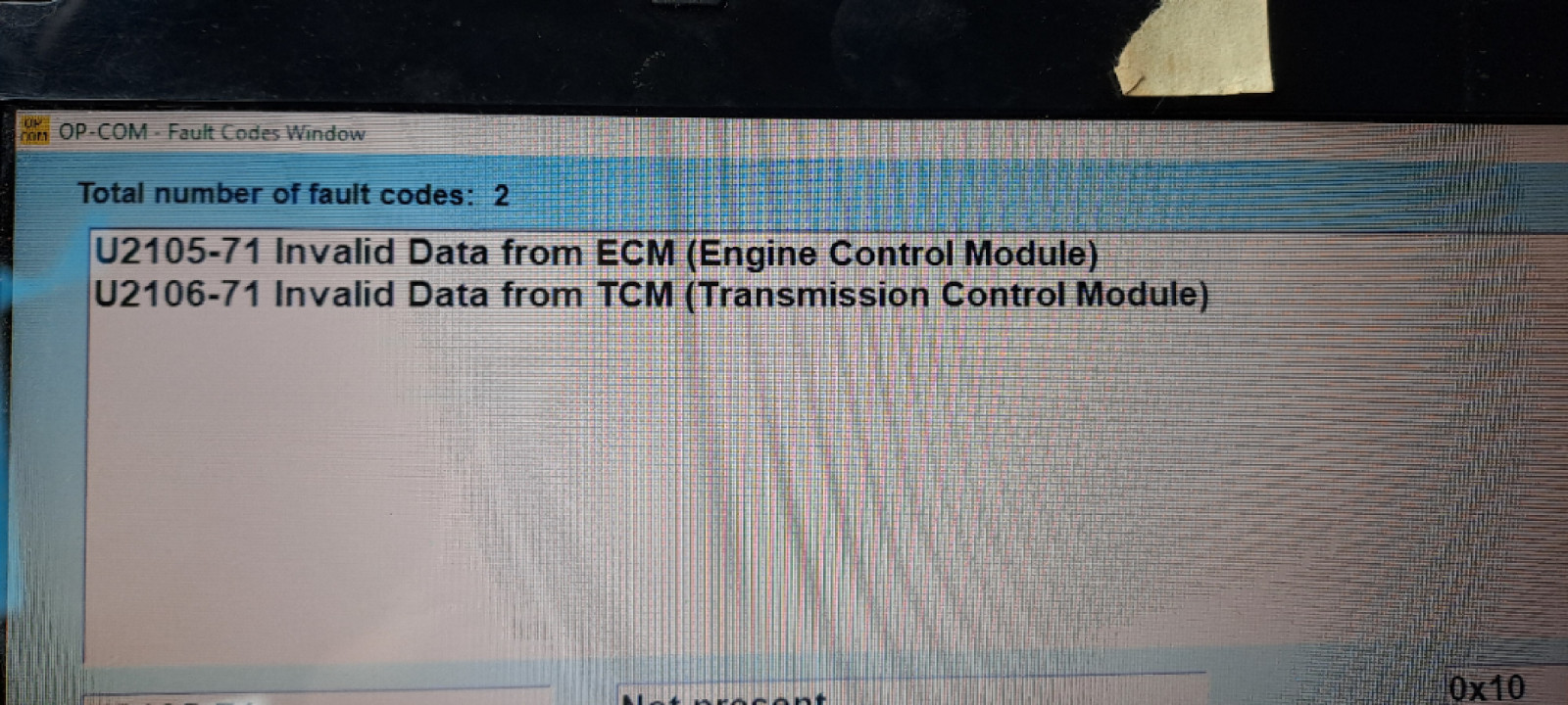 Suche genau Bezeichnung für Fehlercode