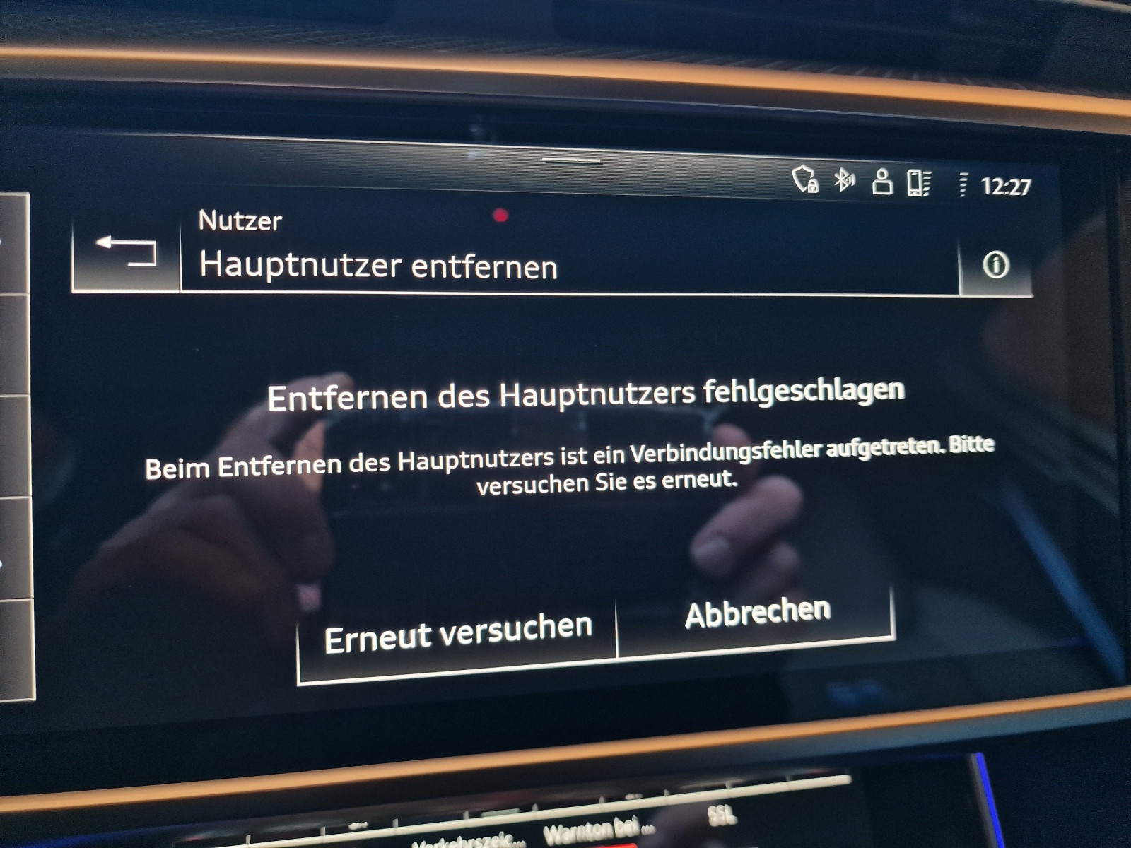 SOS Fehler Flugmodus und Fahrzeug ohne online Verbindung