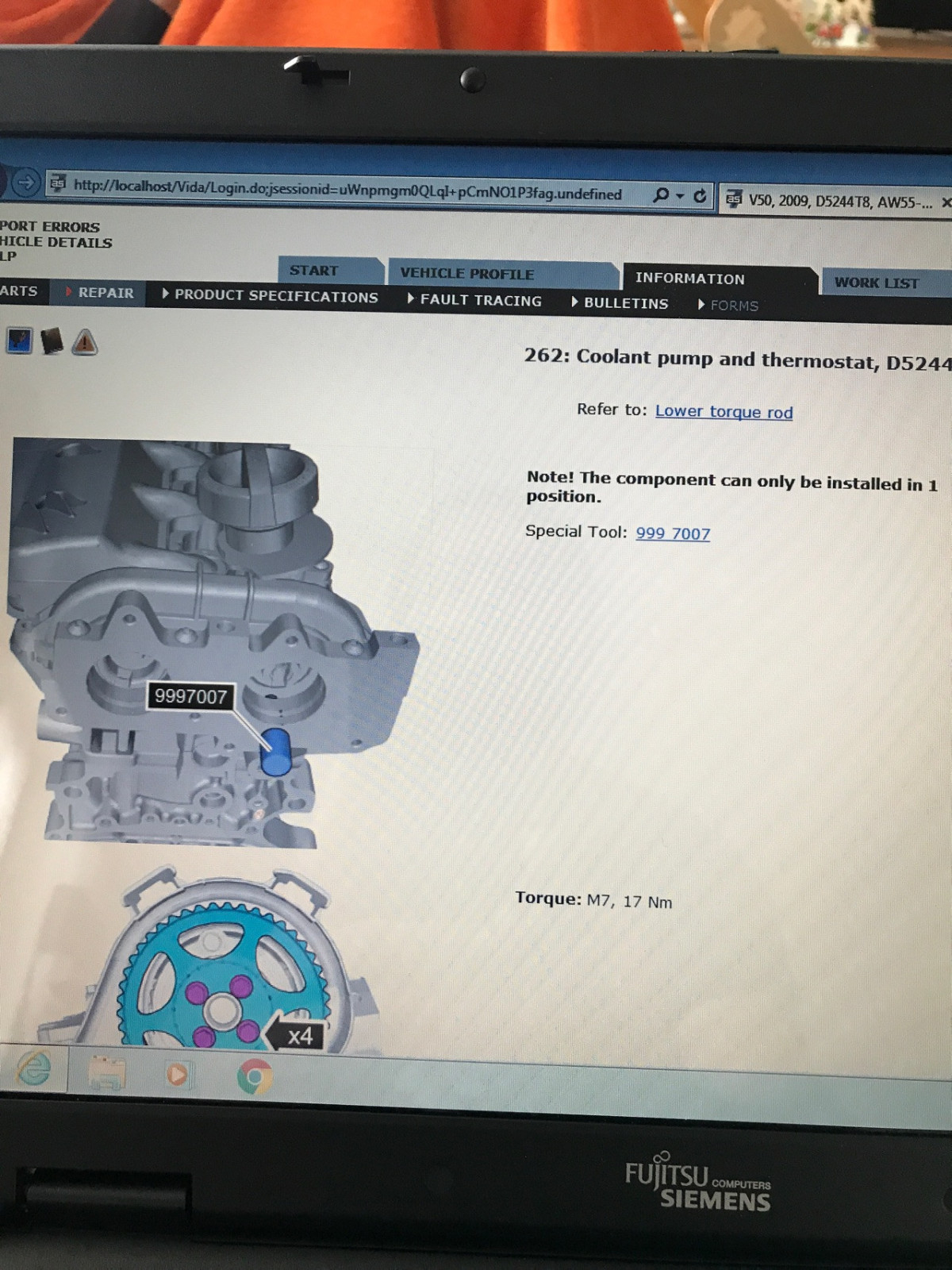 Volvo V50 2.5 D5 2007 Wasserpumpe