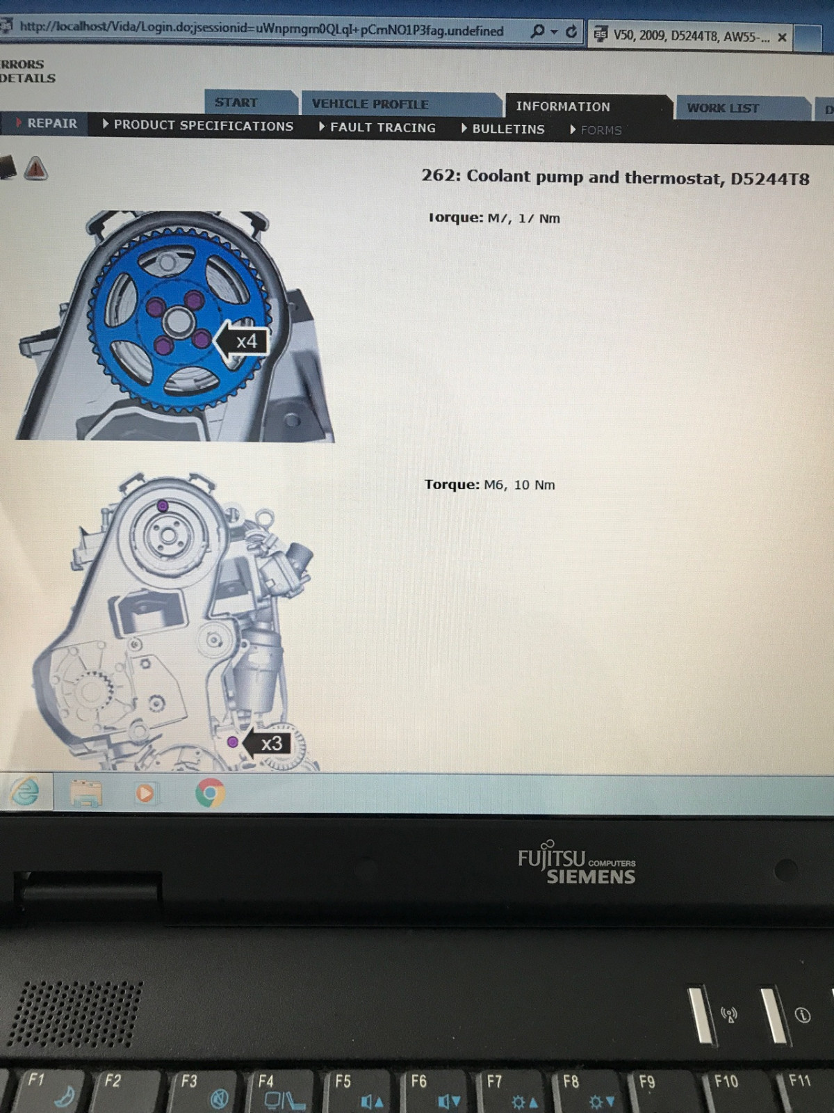 Volvo V50 2.5 D5 2007 Wasserpumpe