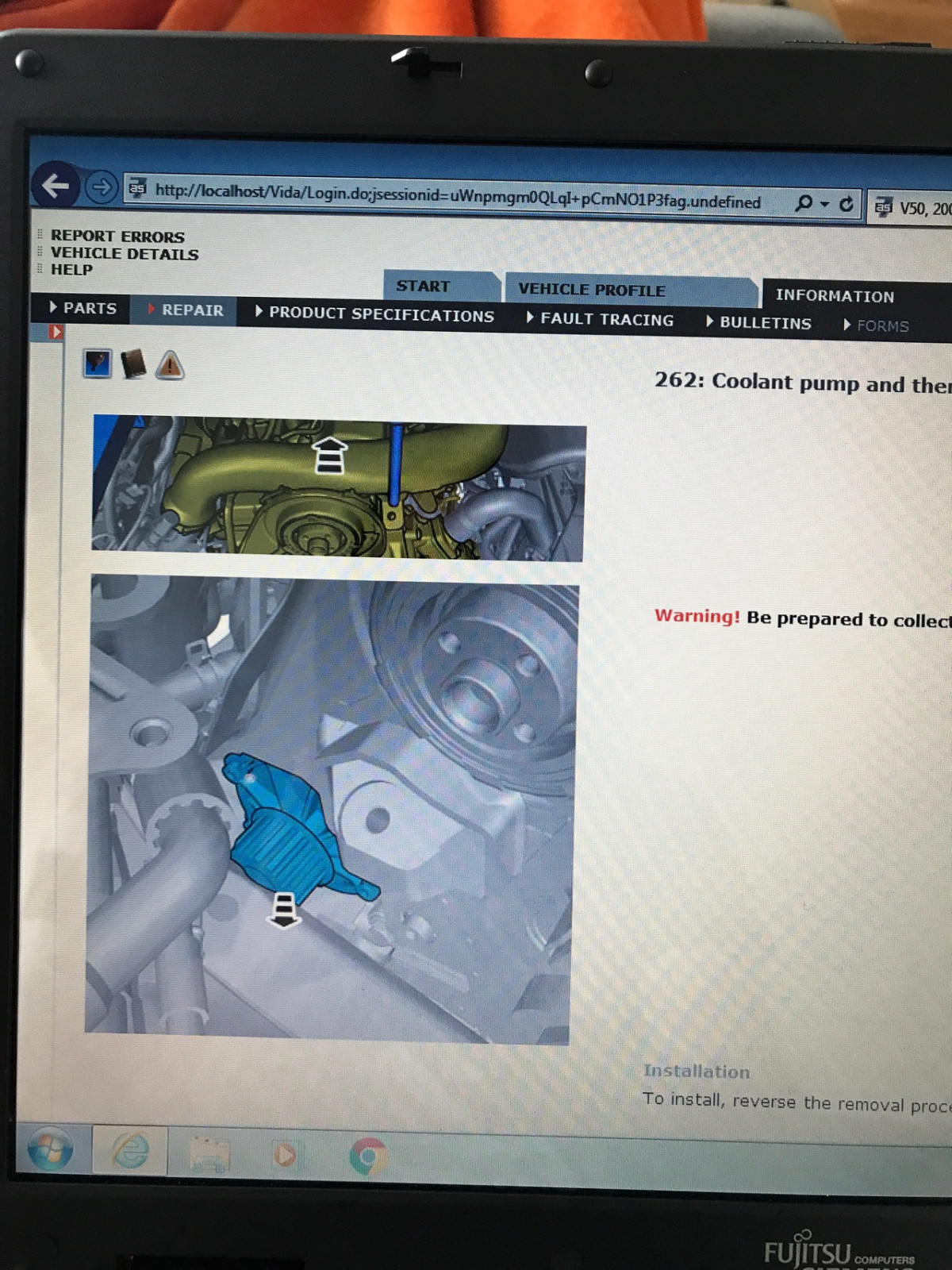 Volvo V50 2.5 D5 2007 Wasserpumpe