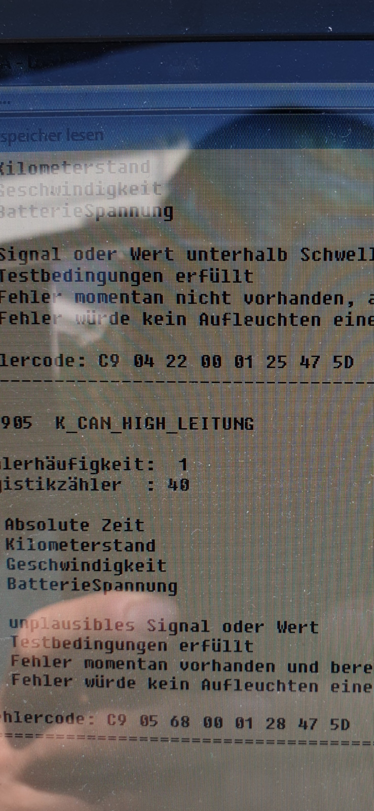 Can bus leitung high and low. stromlaufplan