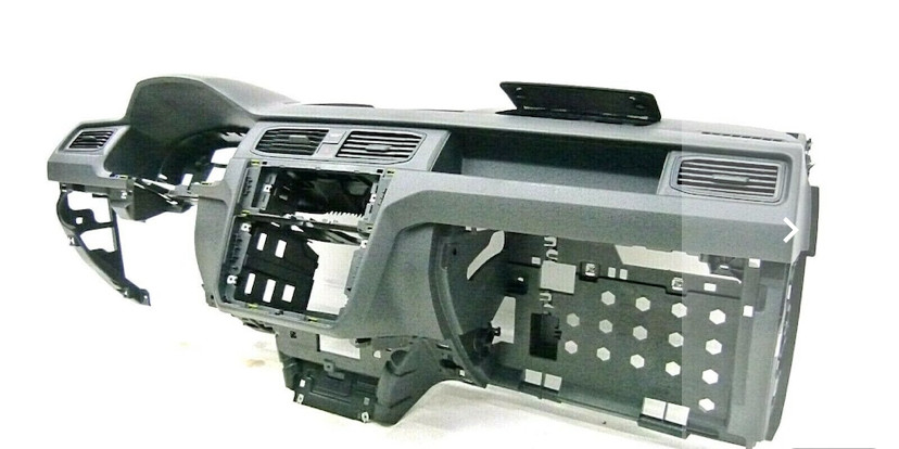 Caddy 4: Amaturenbrett umbauen auf Blende mit Ausströmern, Luftausströmer ausbauen