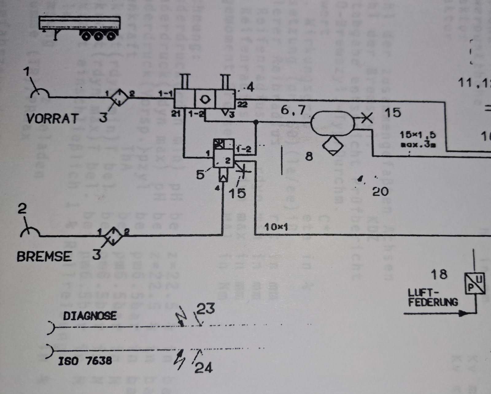Druckverlust an den Geräuschedämpfern am Achsmodulator