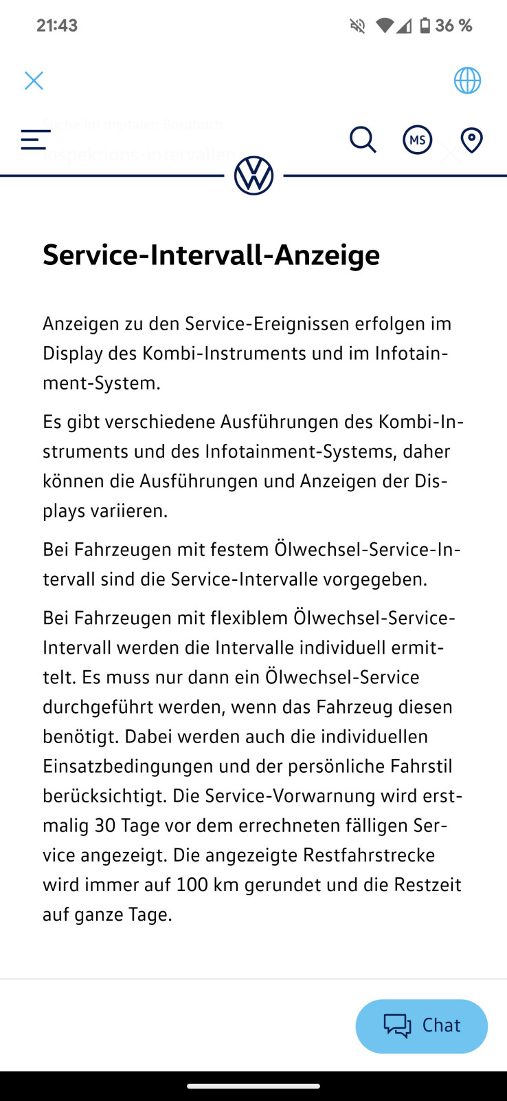 Wartungsintervall Hybrid