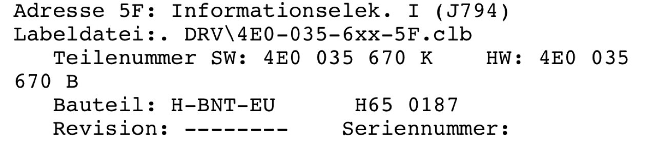 Most Bus am, im MMI reparieren.