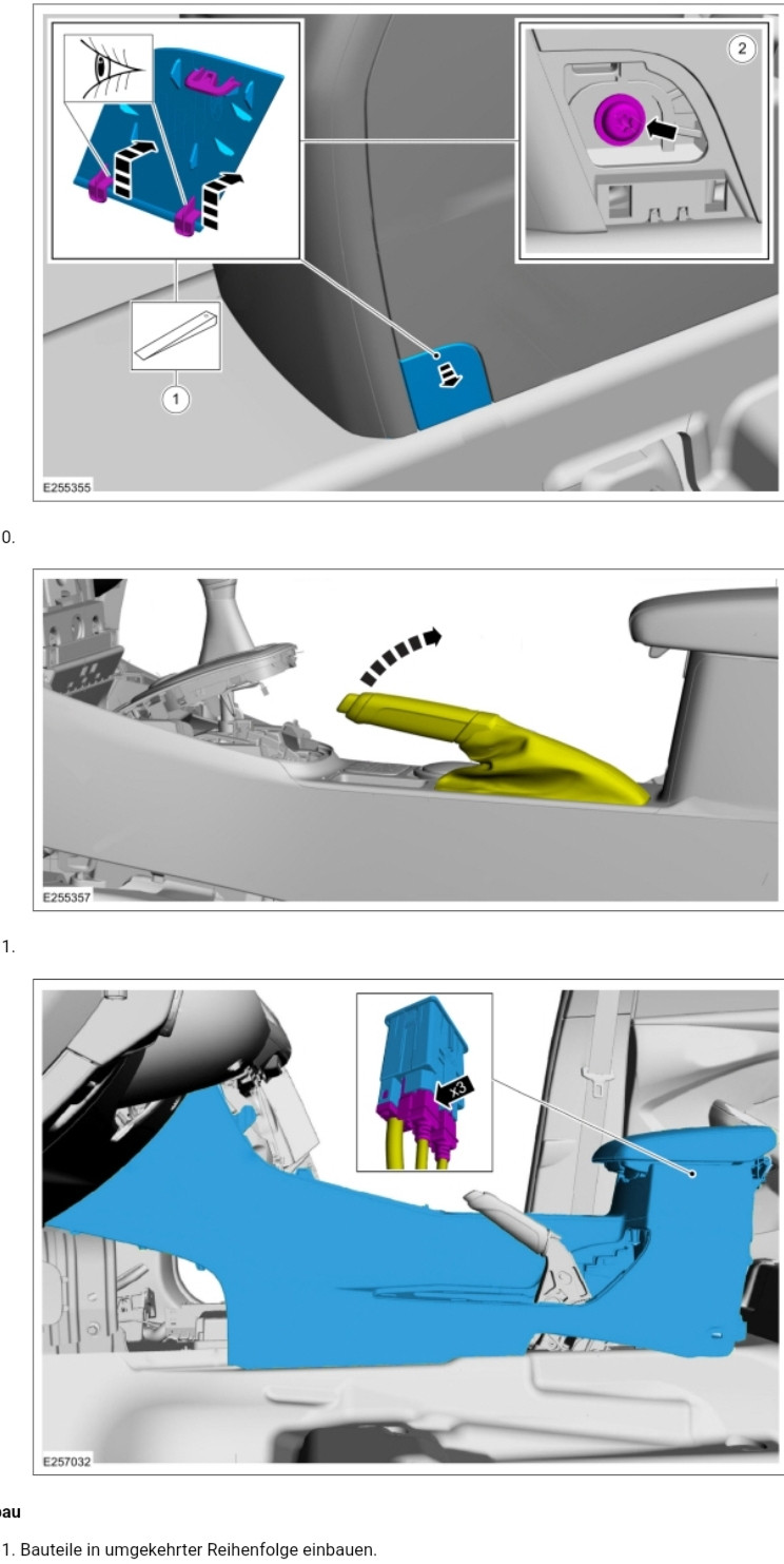 USB-Anschluß neben Schaltknauf wechseln