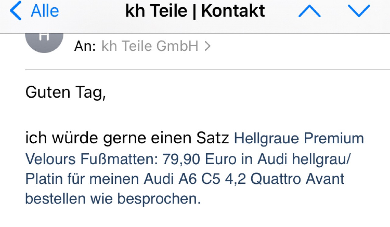 Fußmatten gesucht für V8 - 34 cm Lochabstand Fahrer-Fußmatte