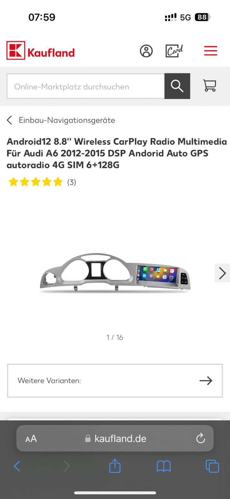Wireless Apple CarPlay für Audi A6 4F