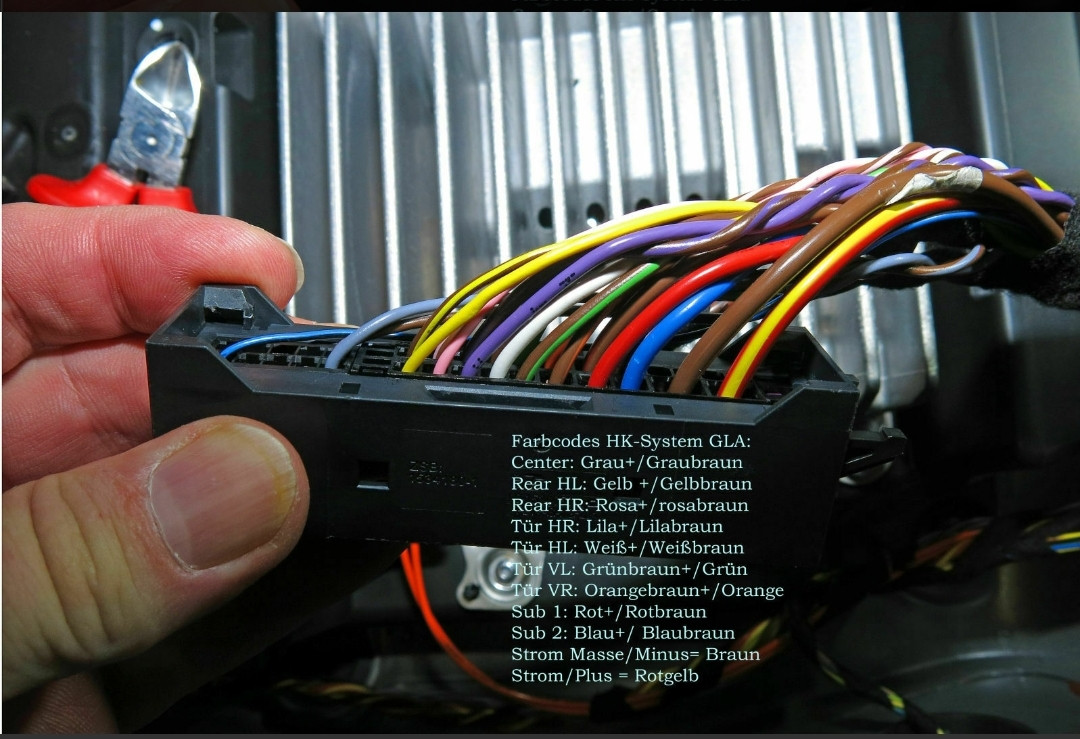 Welche Kabeln sind die Lautsprecher Kabeln?