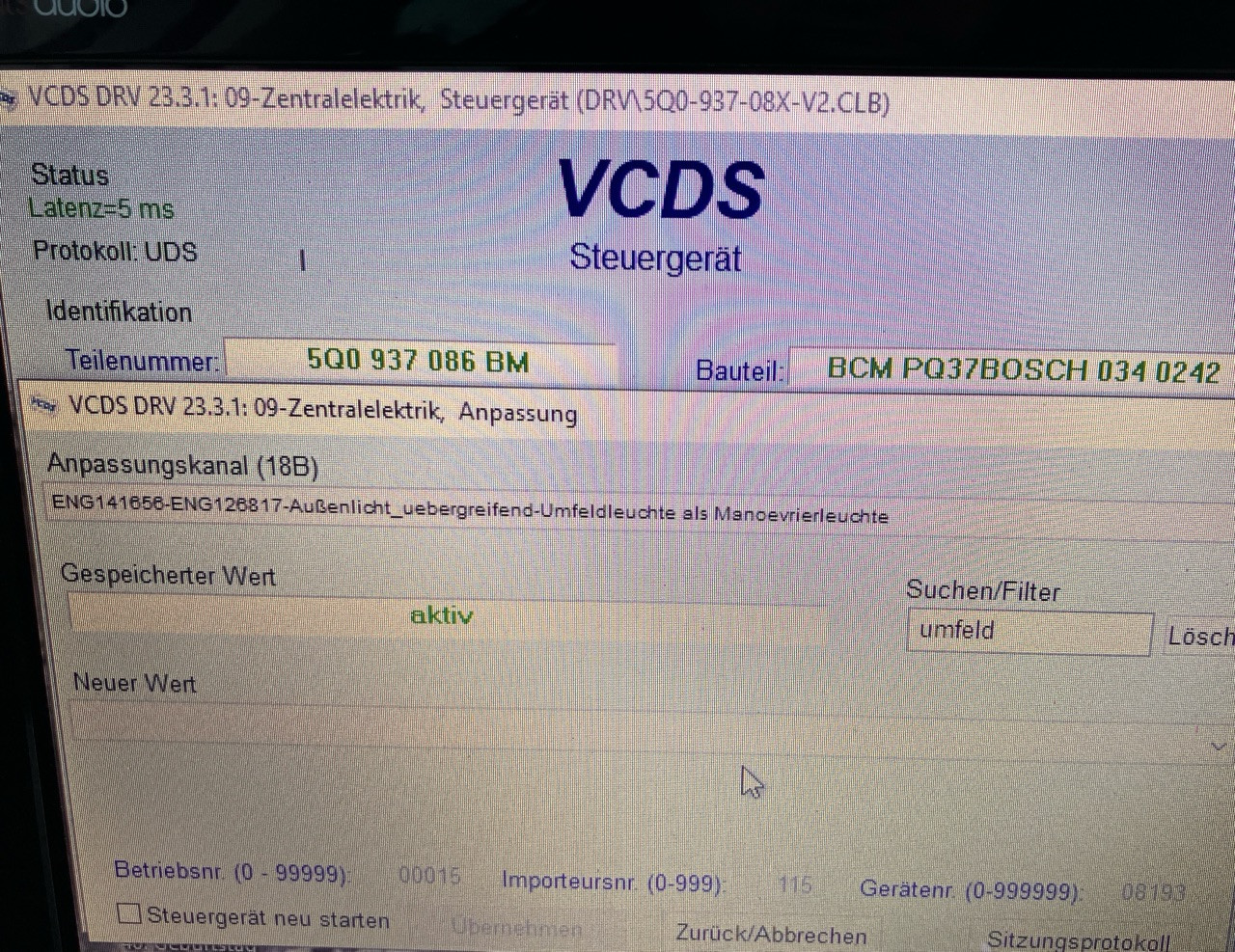 Sammelthread: Mögliche Codierungen mit VCDS beim Passat B8