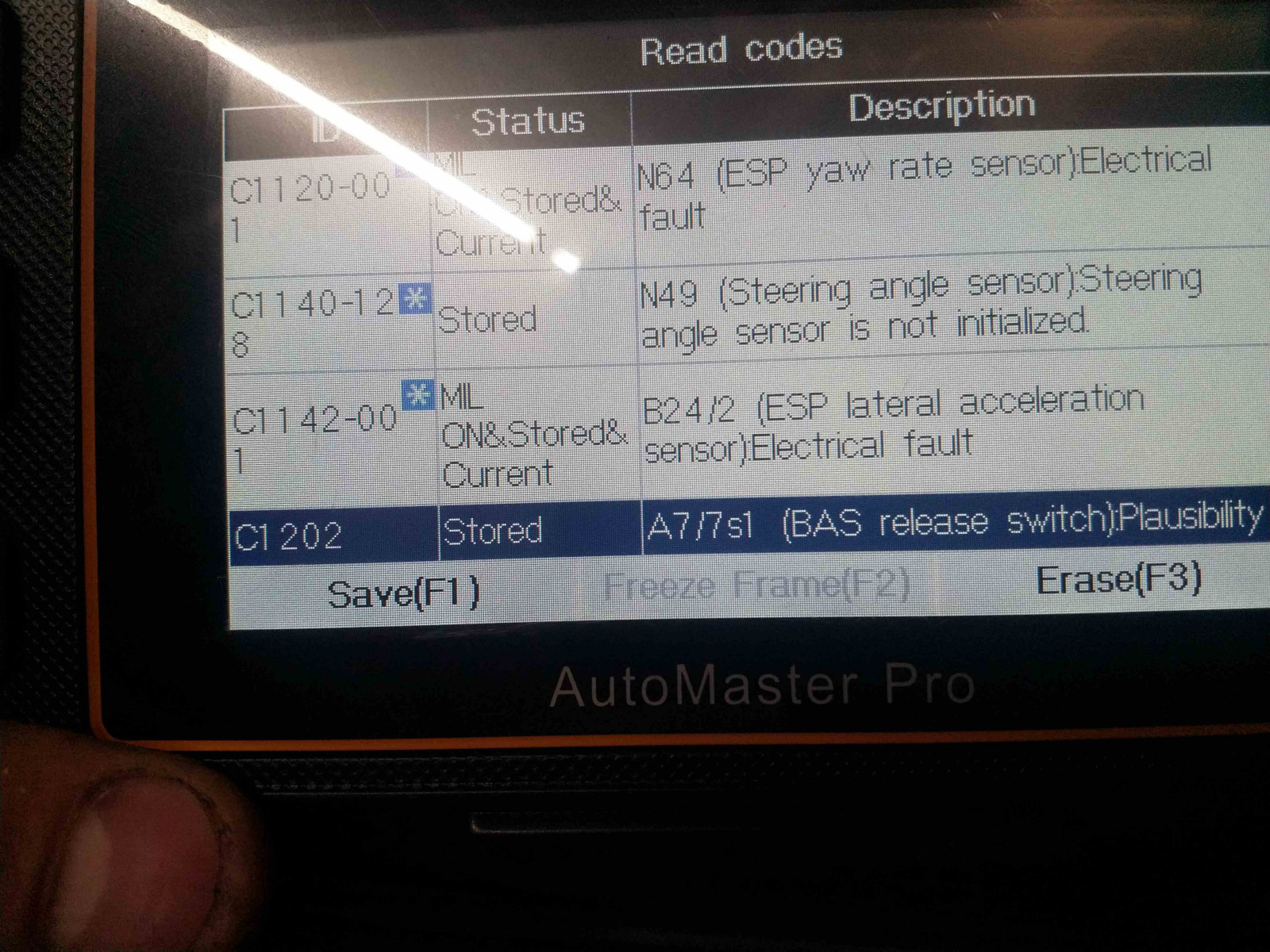 ESP Fehler Mercedes Benz W203