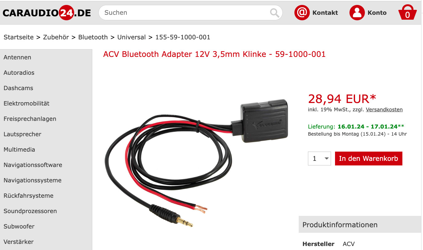 Klassiker: R230, 2003, Comand kein AUX im Handschuhfach: wie ein IPhone einbinden