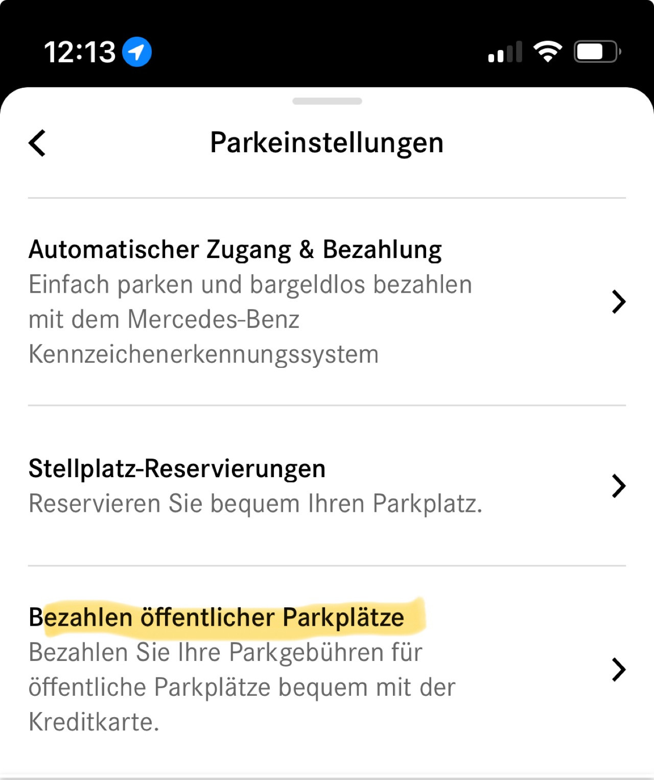 Parken mit mercedes me bezahlen