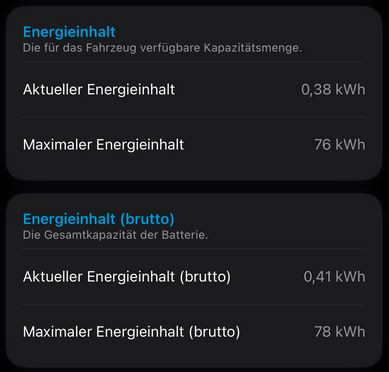 Nutzbare Akku-Kapazität reduziert?