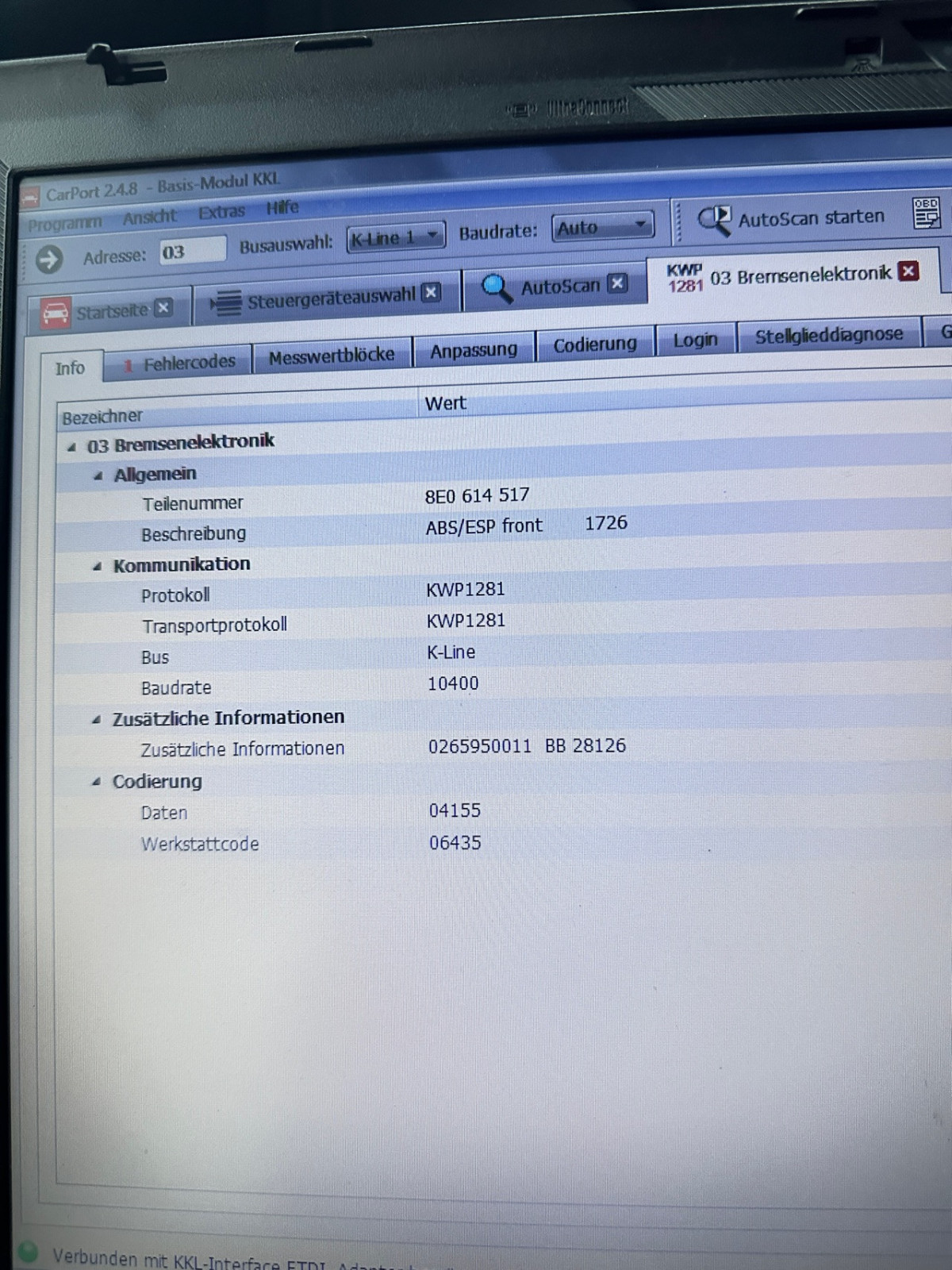 Problem mit Bremslichtschalter