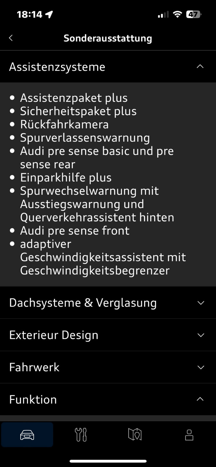 Audi Q4 etron Assistent-Systeme