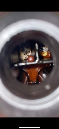 Sicht von oben auf Kühlmittel