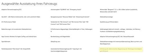 Ausstattungsdetails