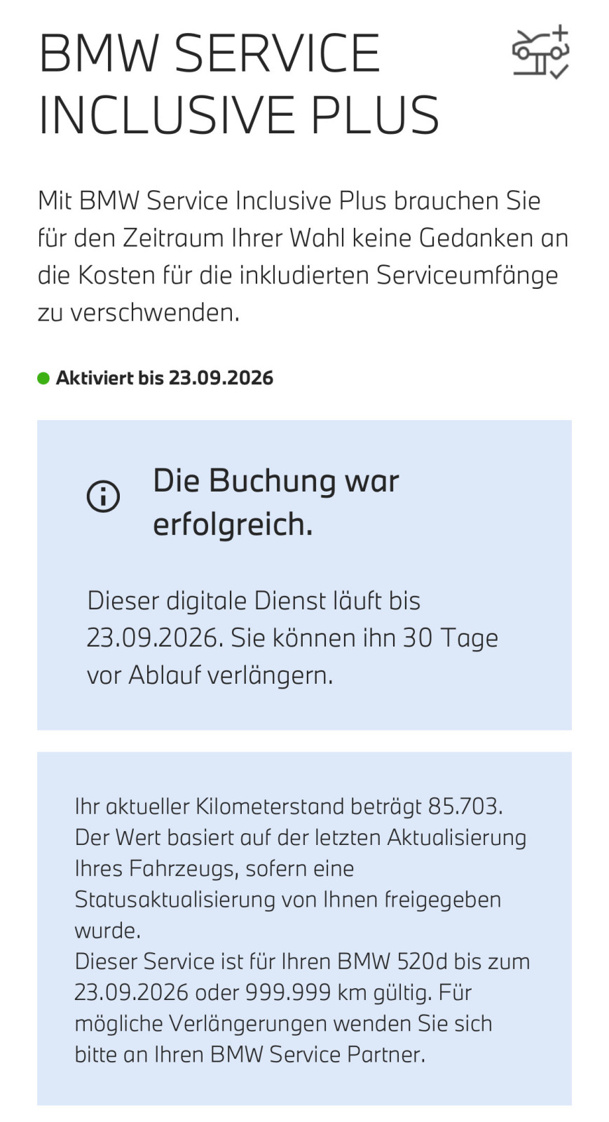 Bmw service inclusive plus