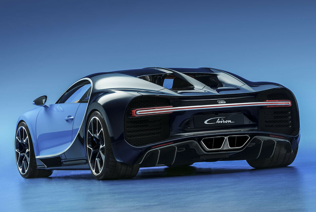 Der Chiron wirkt aggressiver als der Veyron, vor allem von hinten