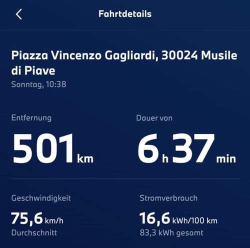 Anfahrt Italien
