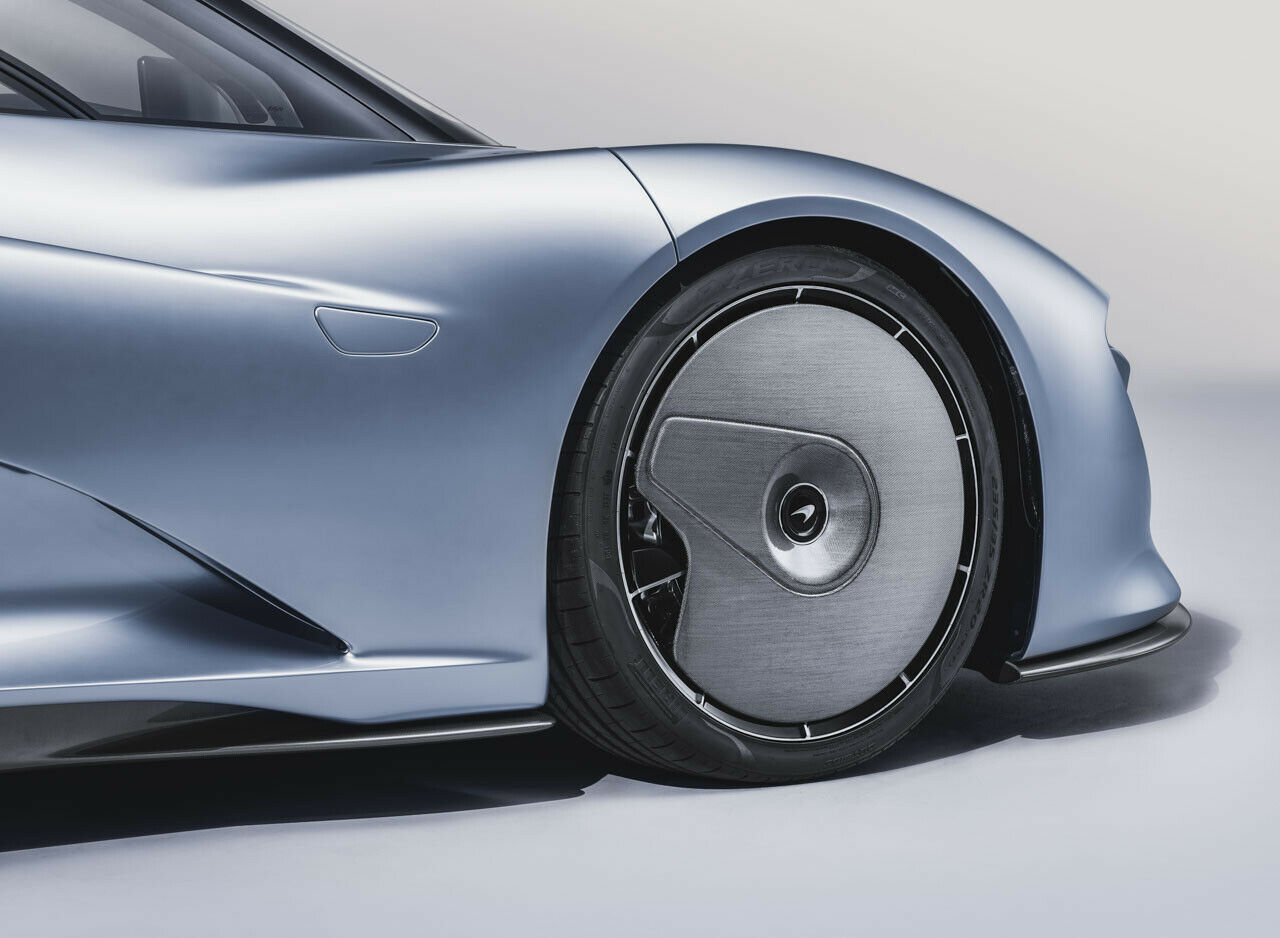 Nenn es nicht Radkappe: Die Abdeckungen an den Vorderrädern des McLaren Speedtail sollen Luftverwirbelungen bei hohem Tempo vermeiden