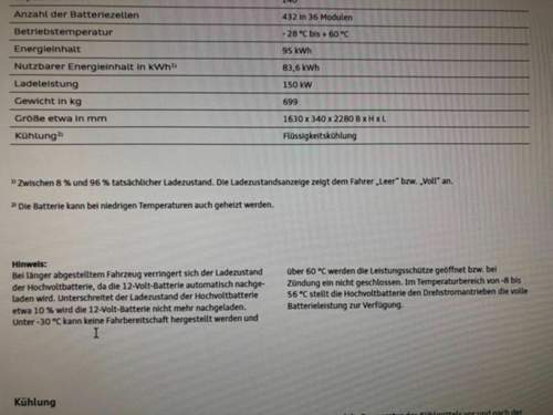 Auszug e-tron Selbststudienprogramm 675