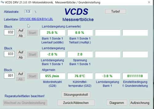 Messwertblock 32 und 33