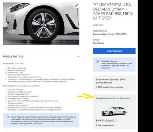 17" Aero bei BMW