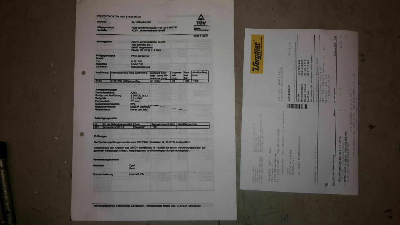 17 zoll AZEV Allufelgen zu verkaufen