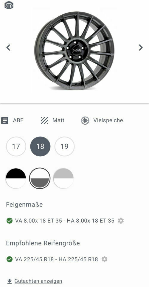 18 Zoll Felgen