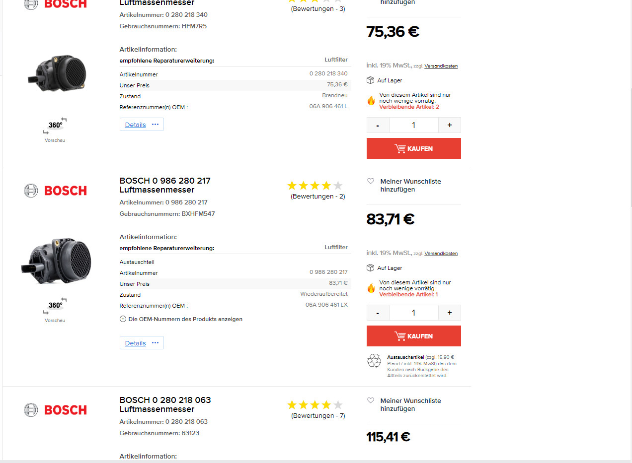 1.8T BFB, Gemisch zu Mager, - Lambda, LMM?