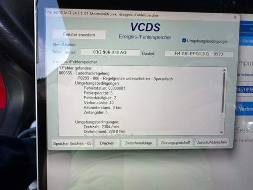 VCDS Fehlermeldung