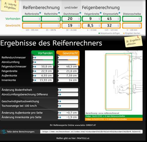 Reifenrechner