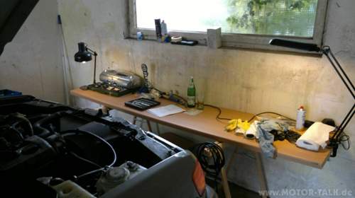 Arbeitsplatte aus Waschküche, gab Ärger.