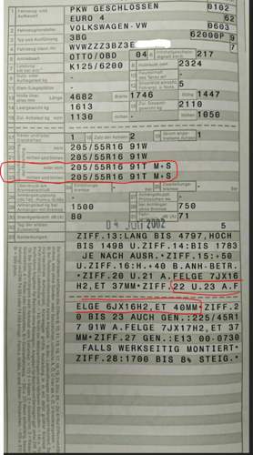 Brief-passat-fokus-auf-felgen-fuer-wr