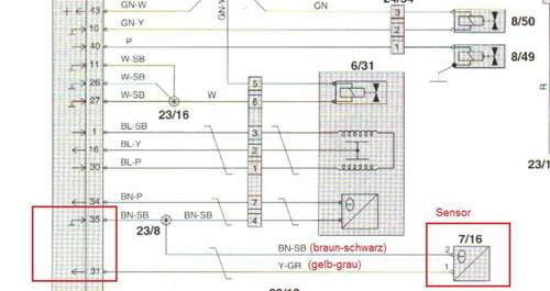 Schaltplan Kühlwassersensor